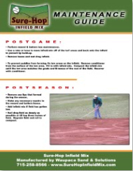 Infield Postseason and Postgame Maintenance Guide